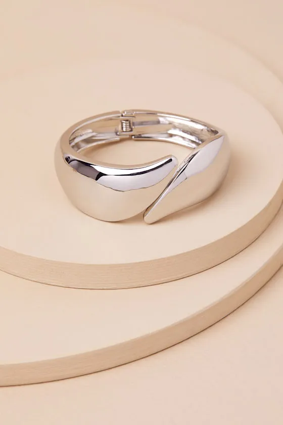 Abstract Attitude Silver Cuff Bracelet sold by Lulus product image thumbnail 2