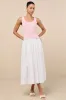 Celsa Pink and Ivory Mixed Media Sleeveless Midi Sweater Dress sold by Lulus