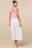 Celsa Pink and Ivory Mixed Media Sleeveless Midi Sweater Dress sold by Lulus