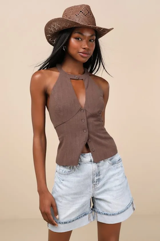 Easy Rider Light Wash Denim Cuffed Shorts sold by Lulus