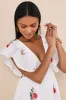 Kory White Embroidered Flutter Sleeve Mini Dress sold by Lulus