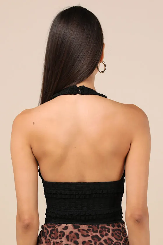 Lorna Black Lace Halter Neck Bodysuit sold by Lulus product image thumbnail 3