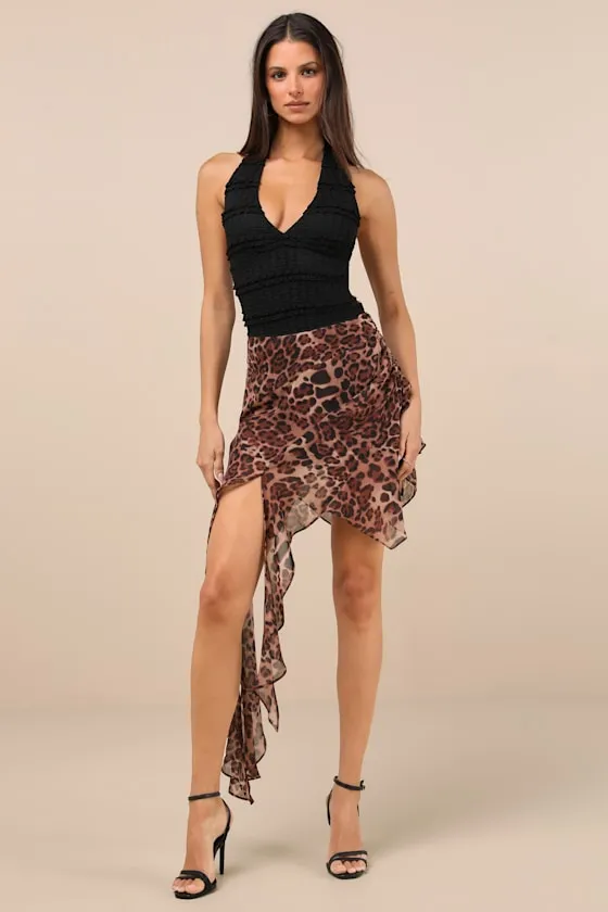 Lorna Black Lace Halter Neck Bodysuit sold by Lulus product image thumbnail 4