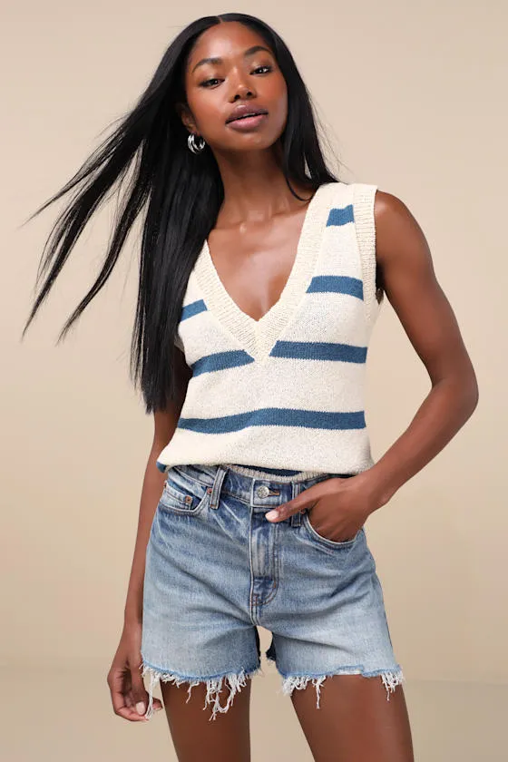 The Knockout Medium Wash Raw Hem Denim Shorts sold by Lulus