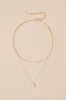 Romina Gold Layered Rhinestone Necklace sold by Lulus