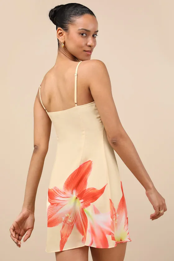 Dulcea Yellow Floral Sleeveless Mini Dress sold by Lulus product image thumbnail 2