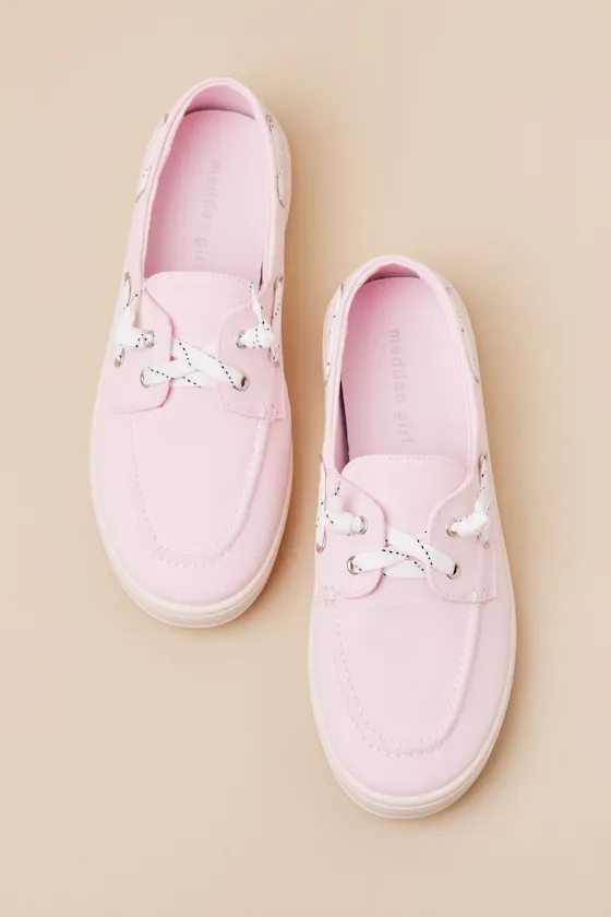 Galley Pink Canvas Boat Shoes sold by Lulus product image thumbnail 4