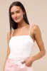 Andreina White Rhinestone Mesh Ruched Bodysuit sold by Lulus