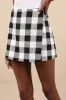 Tillie Black and White Gingham High-Rise Skirt sold by Lulus