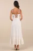 Oliana Ivory Crochet Lace Tiered Cutout Maxi Dress sold by Lulus