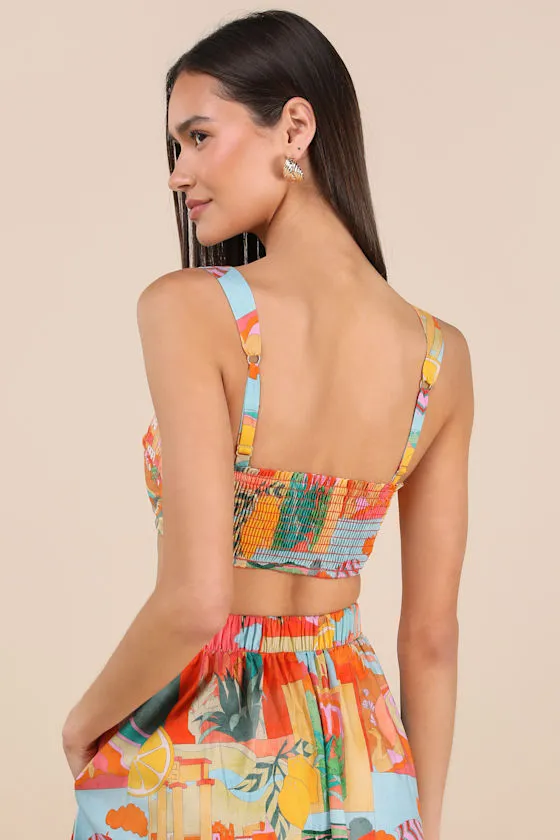 Pisa Multi Print Bralette Top sold by Lulus product image thumbnail 3