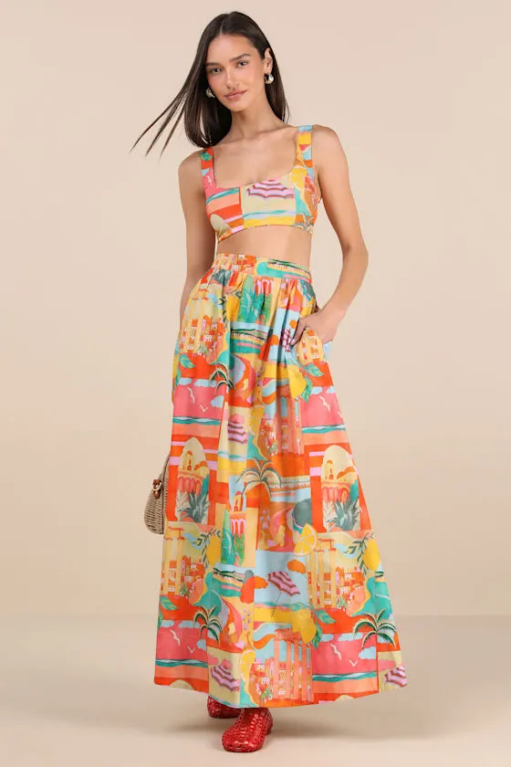 Pisa Multi Print Bralette Top sold by Lulus product image thumbnail 4