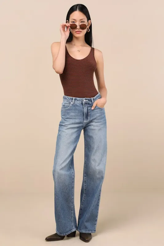 Kate Medium Wash Mid-Rise Baggy Jeans sold by Lulus