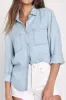 Daily Vibe Light Blue Chambray Long Sleeve Button-Up Top sold by Lulus
