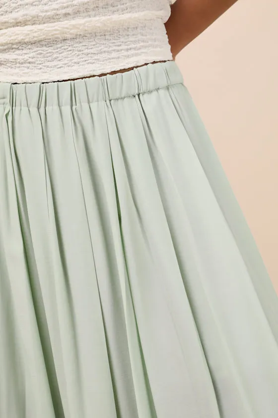 If You Pleats Mint Pleated Maxi Skirt sold by Lulus product image thumbnail 4