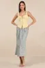 Agatha Sage Multi Floral Satin Midi Skirt sold by Lulus