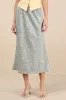 Agatha Sage Multi Floral Satin Midi Skirt sold by Lulus