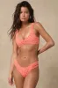 Lola Red Gingham Textured Bralette Bikini Top sold by Lulus