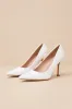 Hellene White Lace Pointed-Toe Pumps sold by Lulus
