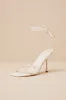 Marcelia Ivory Lace-Up High Heel Sandals sold by Lulus