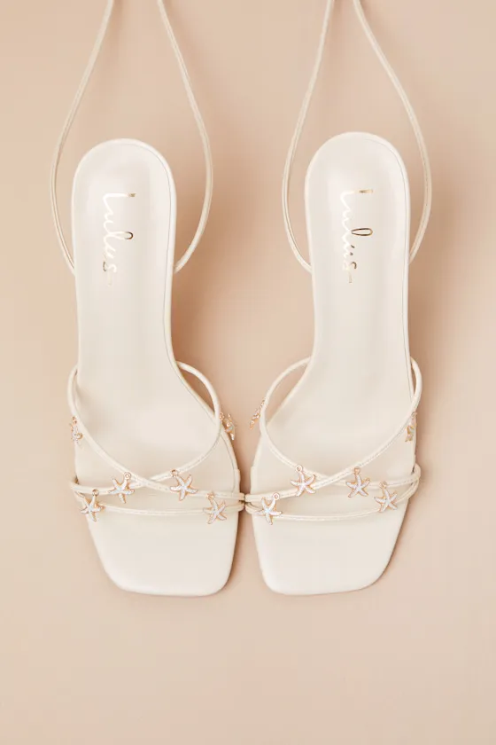 Marcelia Ivory Lace-Up High Heel Sandals sold by Lulus product image thumbnail 2