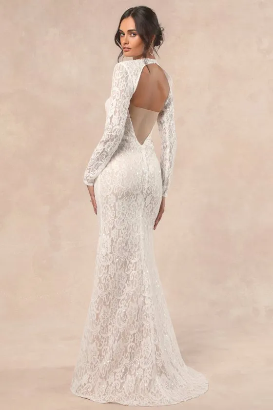 Neska White and Beige Lace Maxi Dress and Shrug Set sold by Lulus product image thumbnail 3