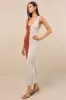 Oleta Rust and Light Beige Color Block Textured Knit Midi Dress sold by Lulus