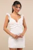 Melosa Ivory Textured Ruffled Mini Dress sold by Lulus
