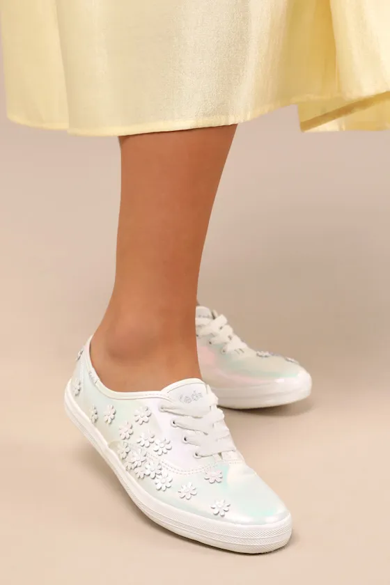 Champion Iridescent Canvas Floral Lace-Up Sneakers sold by Lulus product image thumbnail 3