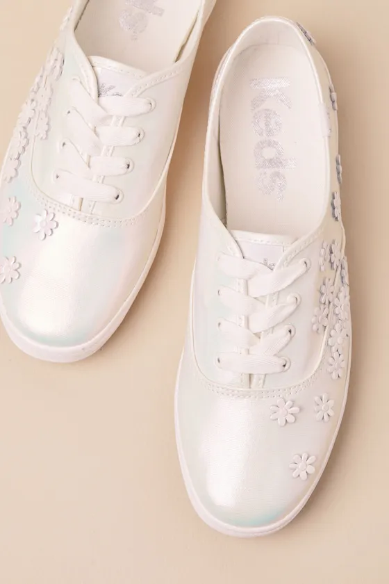 Champion Iridescent Canvas Floral Lace-Up Sneakers sold by Lulus product image thumbnail 4