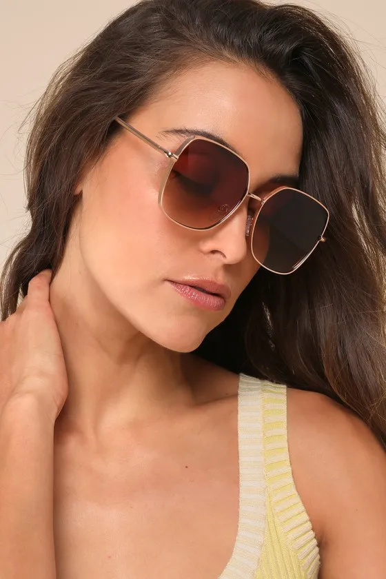 Glamorous Icon Brown Oversized Sunglasses sold by Lulus