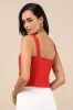 Earlene Red Tie-Front Button-Up Tank Top sold by Lulus