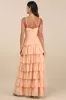 Arata Peach Cutout Tiered Maxi Dress sold by Lulus