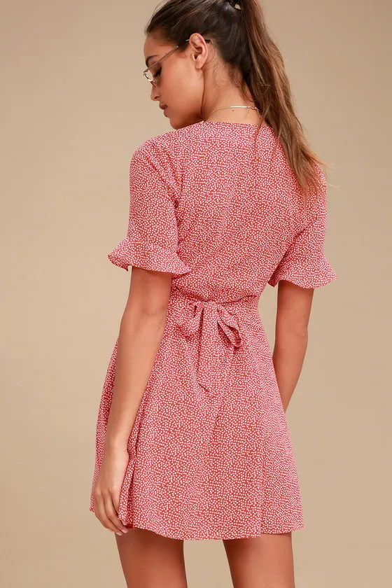 Castana Rust Red Print Button-Up Dress sold by Lulus product image thumbnail 2