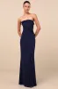 Excellent Sensation Navy Strapless Ruffled Maxi Dress sold by Lulus