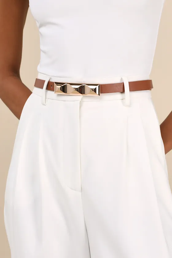 Chicest Inclusion Brown, Black, and White Three-Piece Belt Set sold by Lulus
