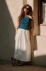 Varinia White Poplin A-Line Maxi Skirt sold by Lulus