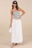 Varinia White Poplin A-Line Maxi Skirt sold by Lulus