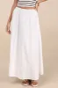 Varinia White Poplin A-Line Maxi Skirt sold by Lulus