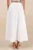 Varinia White Poplin A-Line Maxi Skirt sold by Lulus