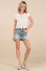 Arawn Ivory Floral Embroidered Pierced Knit Button-Front Top sold by Lulus