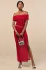 Cadie Red Sheer Mesh Ruched Maxi Skirt sold by Lulus