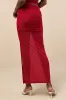 Cadie Red Sheer Mesh Ruched Maxi Skirt sold by Lulus