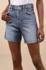 Baggy Medium Wash Denim High-Rise Long Shorts sold by Lulus