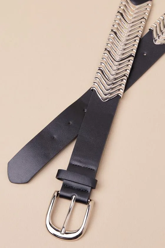 Carita Black and Silver Western Belt sold by Lulus product image thumbnail 4