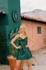 Close to Your Heart Emerald Green Satin Jacquard Cowl Slip Dress sold by Lulus