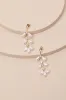 Renora Gold Rhinestone Pearl Drop Earrings sold by Lulus