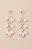 Renora Gold Rhinestone Pearl Drop Earrings sold by Lulus