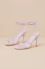 Marcelia Lavender Lace-Up High Heel Sandals sold by Lulus