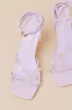Marcelia Lavender Lace-Up High Heel Sandals sold by Lulus